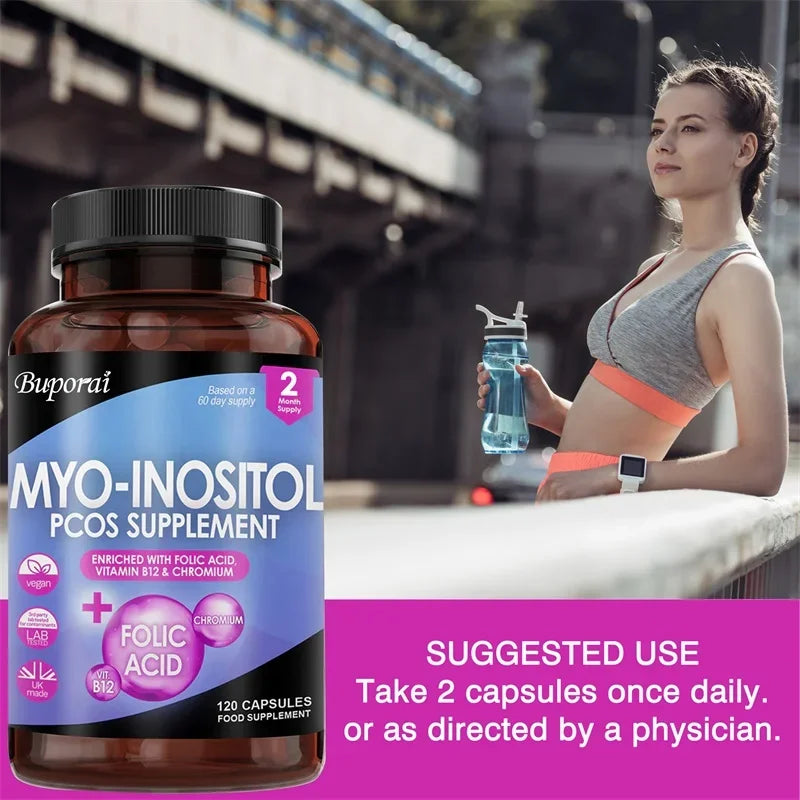 Myo-Inositol Supplement - Promotes Hormonal Balance and Ovarian Health, Regulates Menstrual Cycles, and Improves Mood
