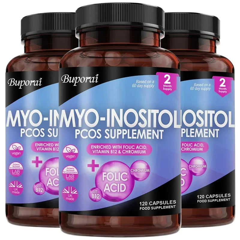 Myo-Inositol Supplement - Promotes Hormonal Balance and Ovarian Health, Regulates Menstrual Cycles, and Improves Mood