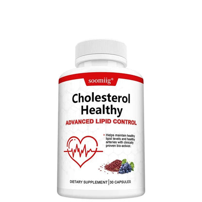 Cholesterol Supplements, Red Yeast Rice &amp; Grape Seed Extract, Supports Heart Health, Cholesterol Balance, Skin &amp; Eye Wellness