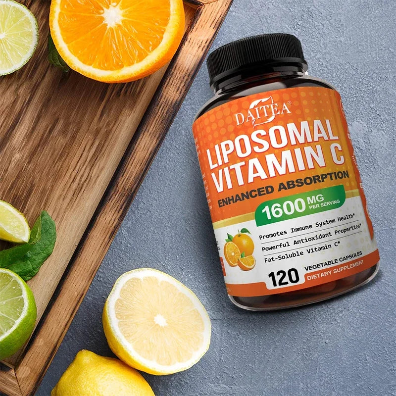 Liposomal Vitamin C 1600 Mg - Highly Absorbable, Fat Soluble Vitamin C, Antioxidant Supplement, Immune System &amp; Collagen Booster