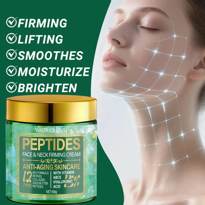 Peptides Face &amp; Neck Firming Cream (12 Formulas), Retinol-Infused, Moisturizes for Anti-Aging Softness