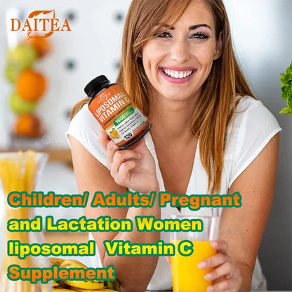 Liposomal Vitamin C 1600 Mg - Highly Absorbable, Fat Soluble Vitamin C, Antioxidant Supplement, Immune System &amp; Collagen Booster