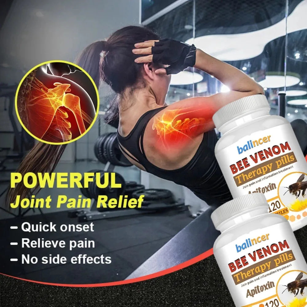 Bee Venom Extract Capsules - Relieves Joint Pain, Promotes Bone Health, Support Immunity