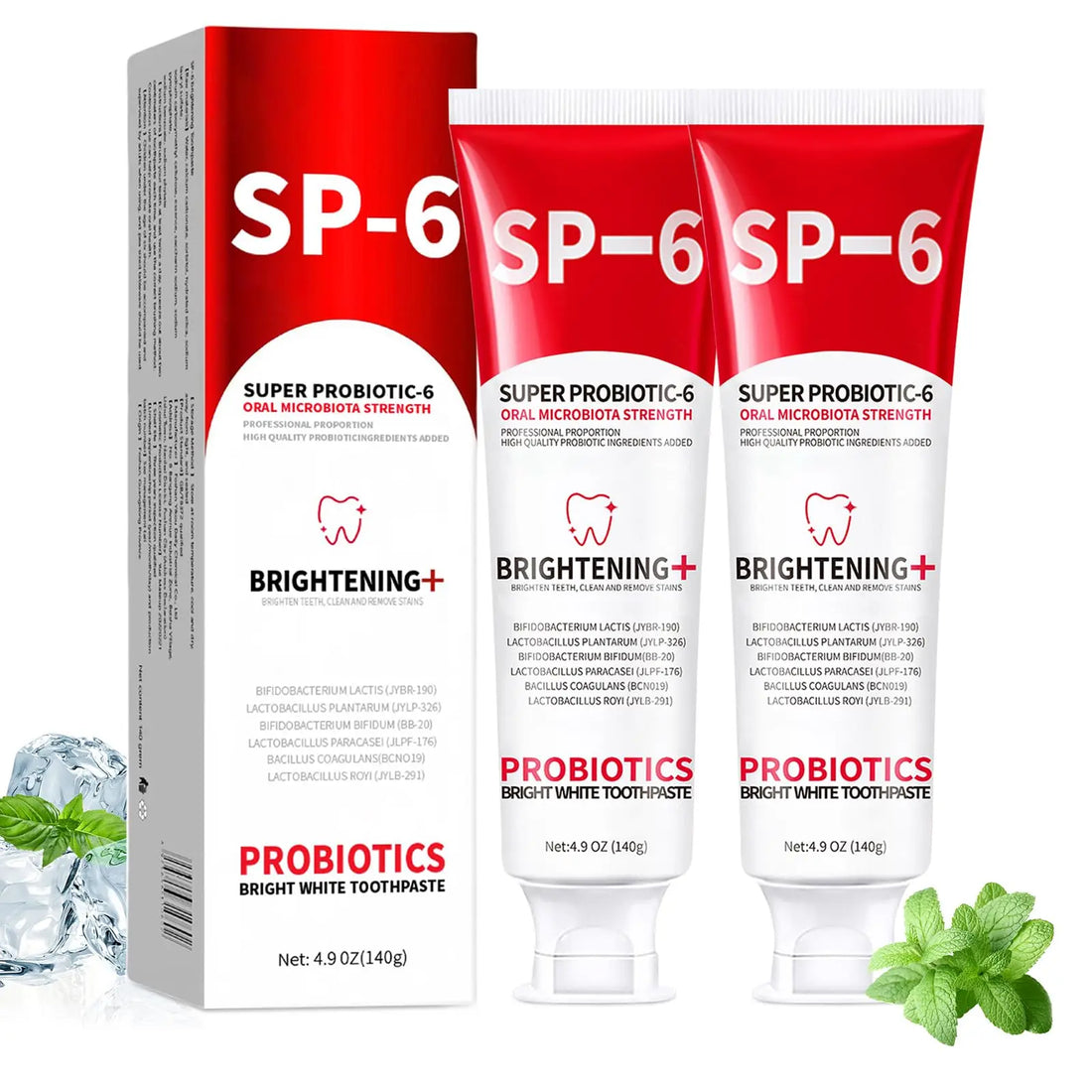 1/2/3Pcs SP6 Probiotics Whitening Toothpaste Enhanced Formula with 6 Probiotics for Teeth Whitening and Gum Health Deep Cleaning