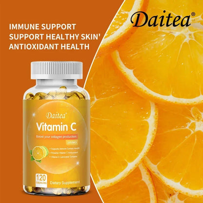 Vitamin C 2000 Mg, Promotes Collagen Production, Vitamin C Liposomal Dietary Supplement, Non-GMO and Gluten-Free Vegetarian