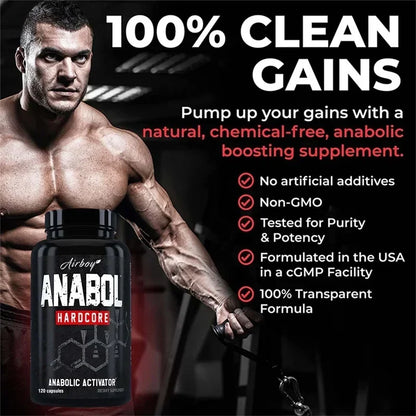Anabol Hardcore Supplement - Anabolic Muscle Building Supplements That Promote Muscle Protein Synthesis and Increase Strength