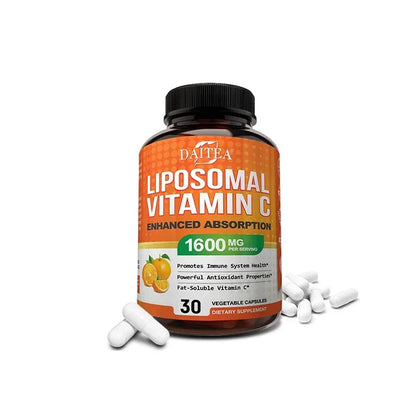 Liposomal Vitamin C 1600 Mg - Highly Absorbable, Fat Soluble Vitamin C, Antioxidant Supplement, Immune System &amp; Collagen Booster