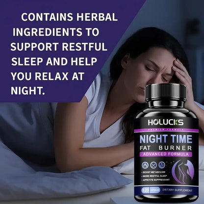 Buy 1 Get 1 Free! Pure Night Time Fat Burner Supplement, for Balances Hormones, Reduces Stress Eating &amp; Restful Sleep, Relax