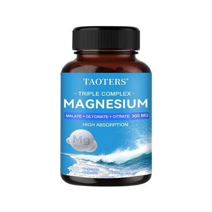 Triple Magnesium Complex Supplement - Contains Magnesium Glycine, Malate, and Citrate To Relax Muscles and Improve Sleep