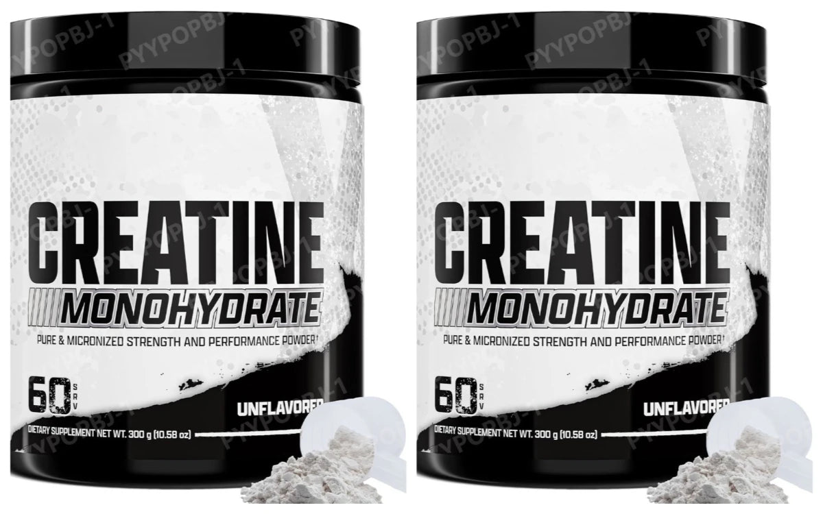Creatine Monohydrate Powder 300g 60 Servings Micronized Unflavored Easy to Mix Strength Performance Muscle Growth Supplement