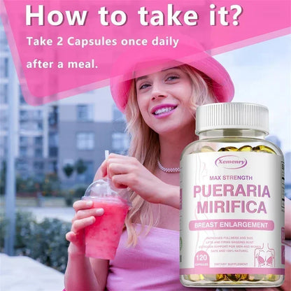 Pueraria Mirifica Supplement - Balanced Estrogen Metabolism, To Support Breasts Bigger, Rounder, Firmer BreastsSupplement