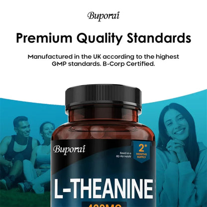 L-Theanine 400MG - Improve Mood and Reduce Anxiety, Enhancing Concentration and Cognitive Function
