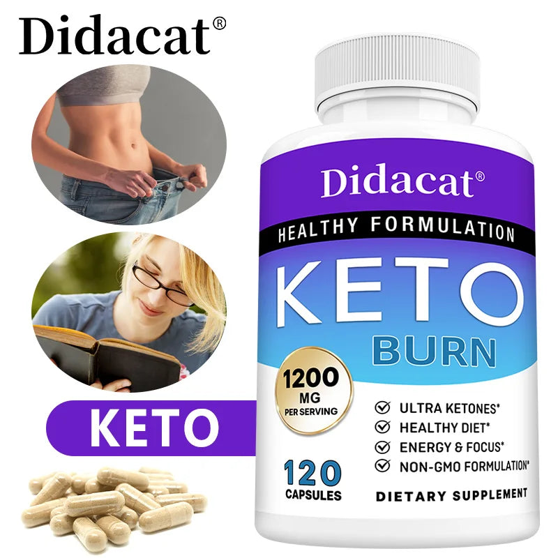 High Strength Ketone Supplement Capsules for Women and Men Loss Weight Management Detox Burning Fat Promate Digestion
