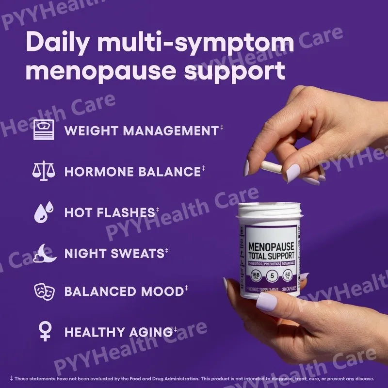 Menopause Probiotic Supports Hormone Balance, Hot Flashes, Night Sweats, Weight Management, Bloating &amp; Gut Health Resveratrol+
