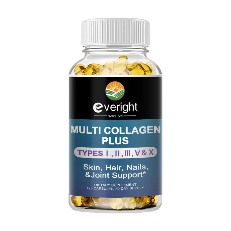 Multi Collagen Pills for Antioxidant Women &amp; Men Natural Skin Care Supplement - Hydrolyzed Protein Collagen Peptides