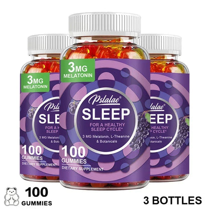 Melatonin Gummies Anxiety Stress Relief Help Sleep Save Insomnia Body Clock Adjustment for Adult