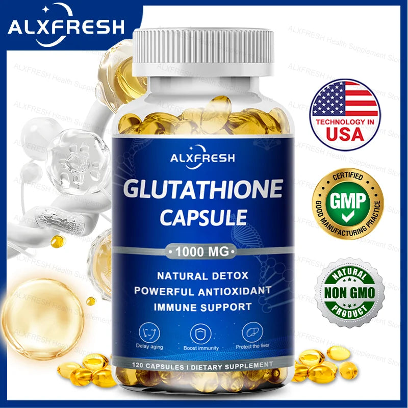 Liposomal Glutathione 1000 mg - Antioxidant and Immune Support Supplement - Detoxification and Liver Support