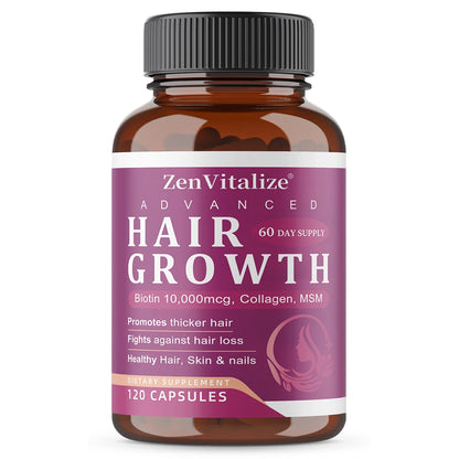 Hair Growth Vitamins for Women and Men - with Biotin &amp; Saw Palmetto, Naturally Regrow Stronger &amp; Healthier Hair, Skin and Nails