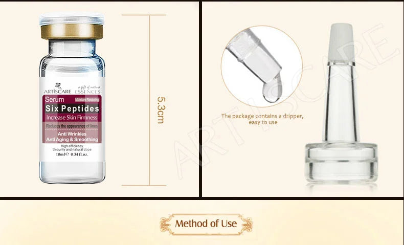 ARTISCARE Six Peptides Face Serum 5pcs/Lot Moisturizing Facial Essence Skin Care Peptide Face Liquid