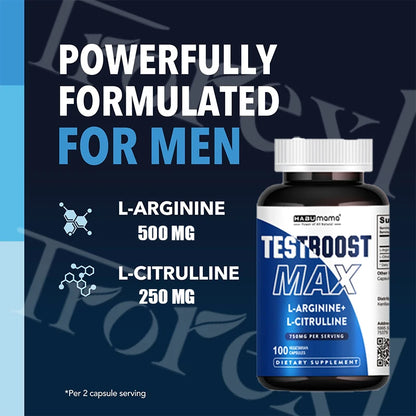 Men Enhancing Supplement,L-Arginine L-Citrulline Complex ,Supports Physical Performance &amp; Confidence,Lasting Results