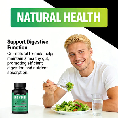Digestive Enzymes for Bloating &amp; Digestion-with Organic Prebiotics &amp; Probiotics for Gut &amp; Digestive Health, Non-GMO, Gluten Free