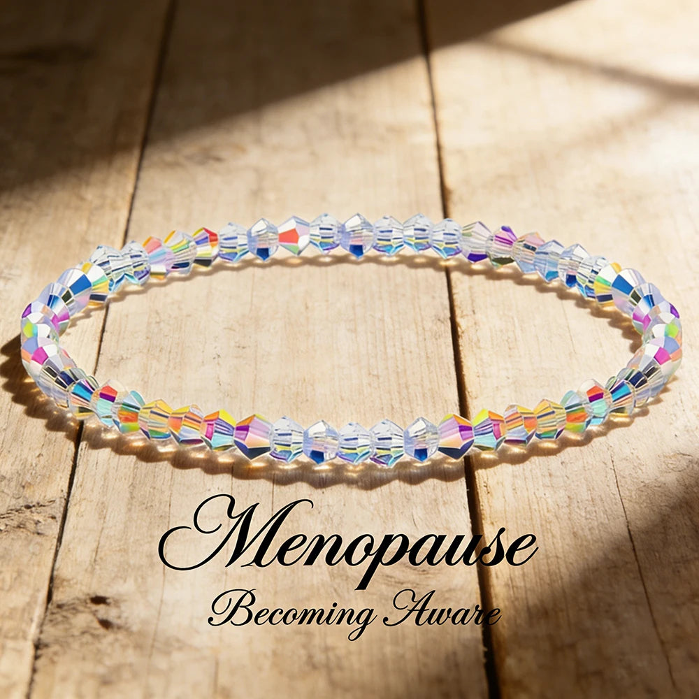 1pc "Menopause: Awakening" Crystal Beaded Bracelet - Empowering Jewelry Gift, Supporting Women&